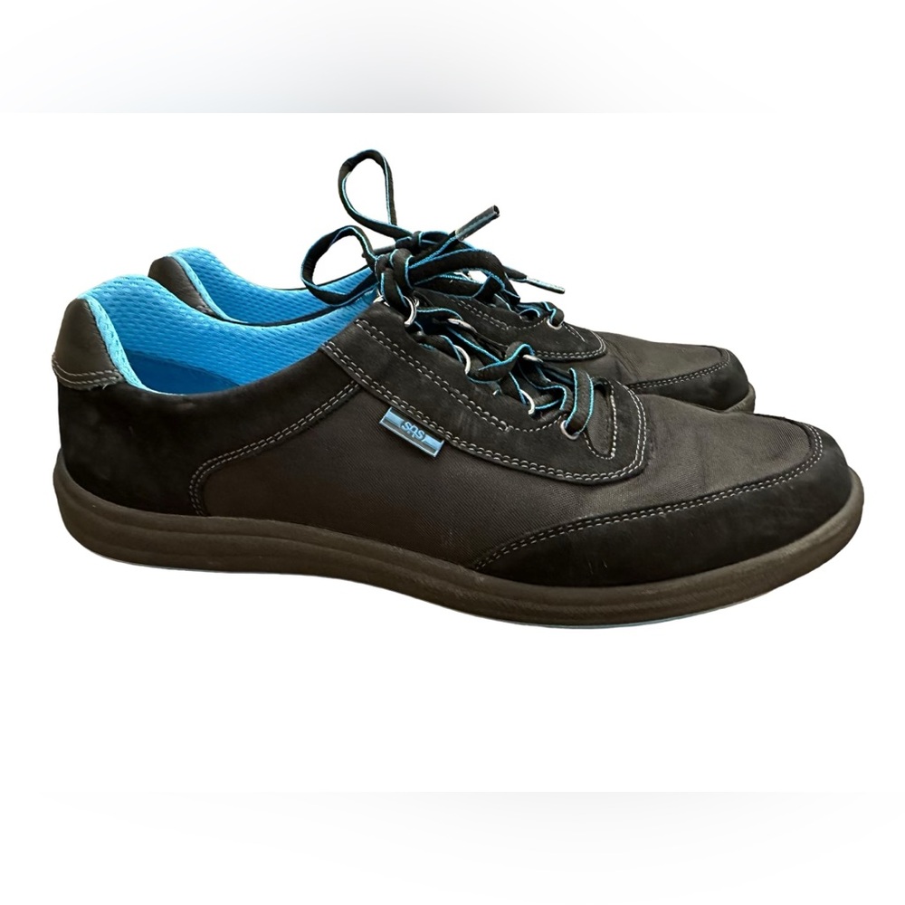 Women's SAS Casual Walking Shoes Sneakers Size 8 Black Blue B7